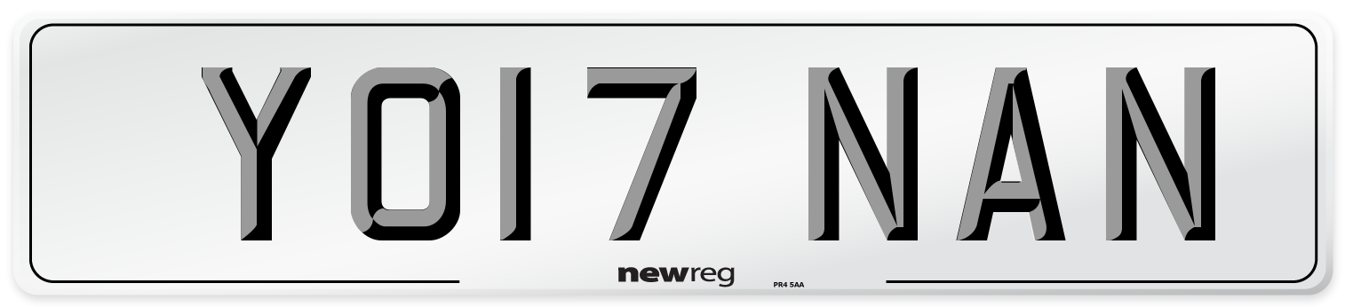 YO17 NAN Number Plate from New Reg